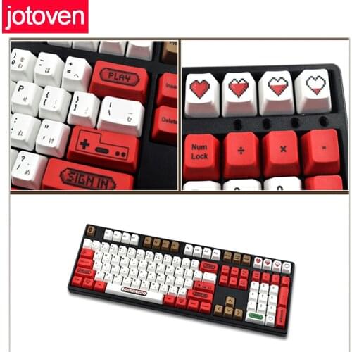 Hot rose hood PBT red white machine 108 key mechanical keyboard with single-sided five hot rising key cap Japanese English