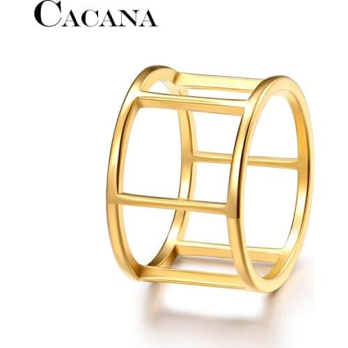 Stainless Steel Ring Simplicity Fashion Hollow Style Rings For Women Men Jewelry Minimalism Party Wedding Friends Gifts 2021 NEW