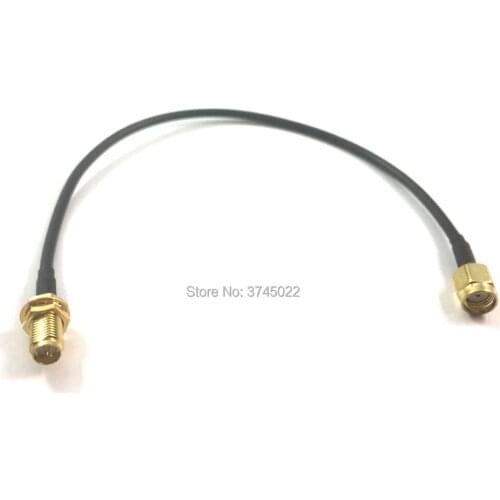 10pcs Rp Sma Male to RP-Sma Female Connector RG174 Coaxial Cable 20cm For Wifi Antenna