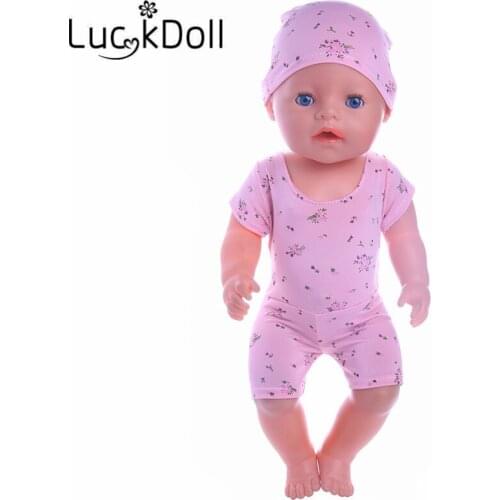 LUCKDOLL Piece Swimsuit With Fit 18Inch American 43cmBabyDoll Clothes Accessories,Girls Toys,Generation,Birthday Gift