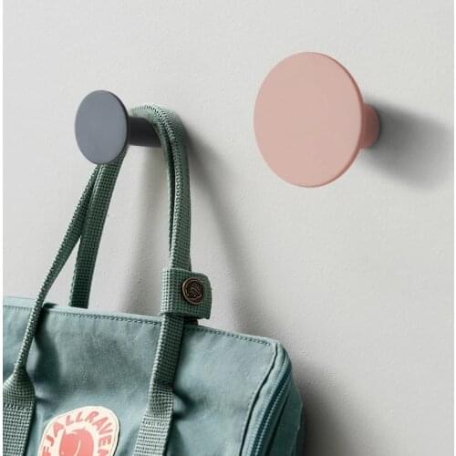 Wall Hooks Coat Hooks Wall Mounted Coat Rack Hat Hooks Key box Wall Hangers Round Hook Housekeeper on wall Single or 4pcs pack