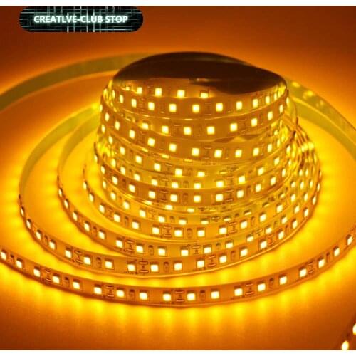 Not waterproof LED Strip Light 2835 DC12V Golden Yellow Light Flexible LED Lamp Tape Bedroom Living Room kitchen BackLight Diode