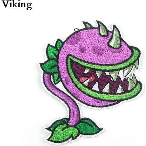 Plant vs. Zombie Patch Stickers Cool Iron Patches for Clothing Applique For Jacket Skirt Shirt Stylished Patch for Kids G0572