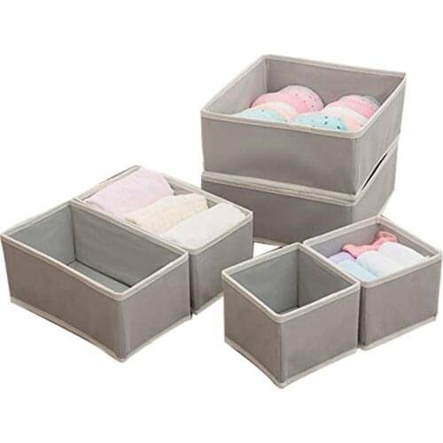 Fabric Wardrobe Organiser for Cupboard, Drawer Insert, Closet Dividers Foldable Storage Bins Box Containers