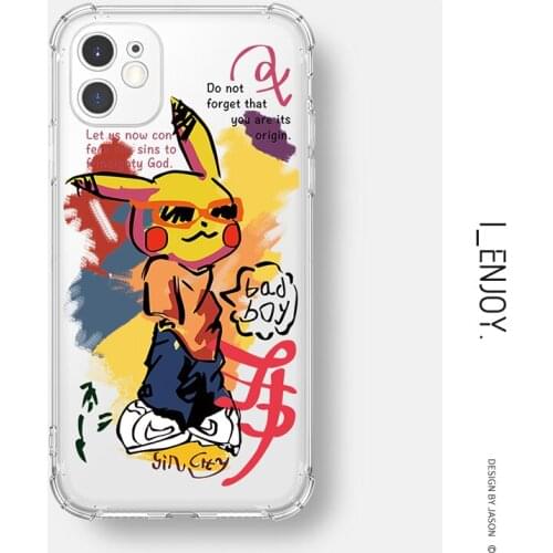 Official Original Transparent Soft Case for Apple iPhone 11 12 13 Pro MAX SE 2020 XR XS X 6 6s 7 8 Plus Shockproof Cute Phone Co