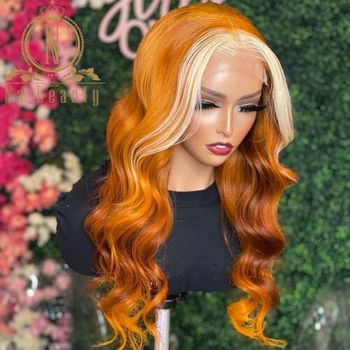 Purple Lace Front Human Hair Wigs 613 Blonde HD Transparent Lace Front Human Hair Wig 30 Inch Lace Frontal Wig Body Wave 150