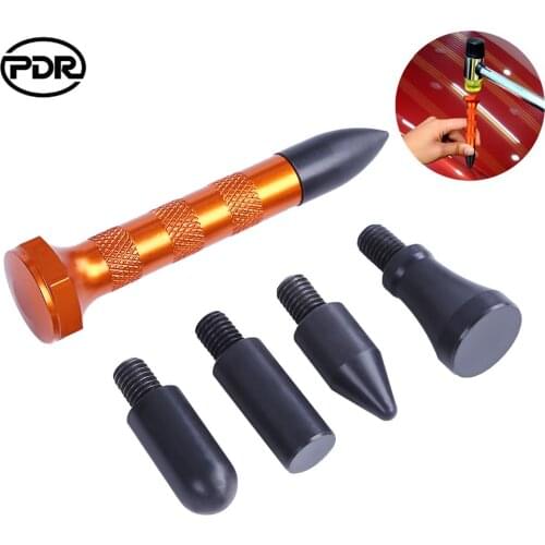 PDR Flattening Pen with 5pcs Heads Tap Down Pen Car Body Dent Removing Dents Tool Car Paintless Dent Repair удаление вмятин
