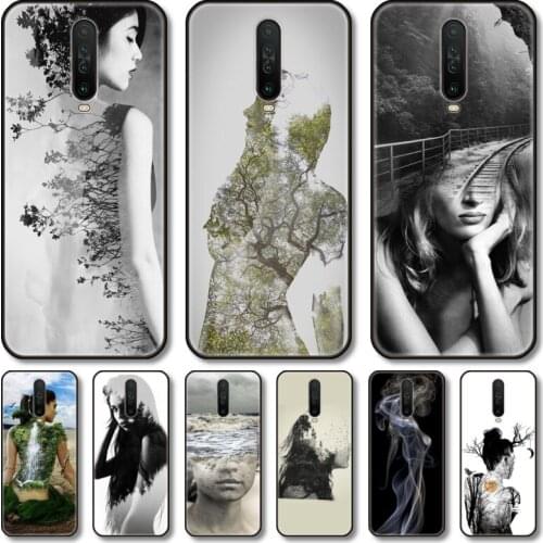 Sexy lady Phone Case For XiaoMi Redmi Note 10S 9S 8 7 6 T Pro Black Cover Silicone Back TPU