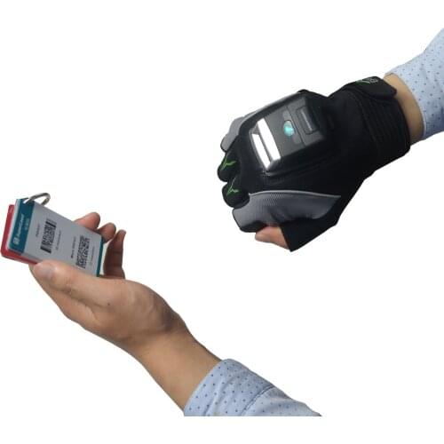 Glove Bluetooth Barcode Scanner MS02 Portable Bluetooth Trigger QR Code Barcode Reader Wearable Android Wireless Scanner