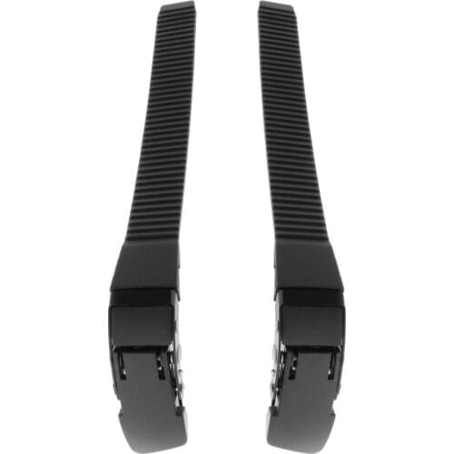 2 Pieces Replacements Inline Roller Skating Shoes Energy Strap Skates Buckles Belts Accessories Black