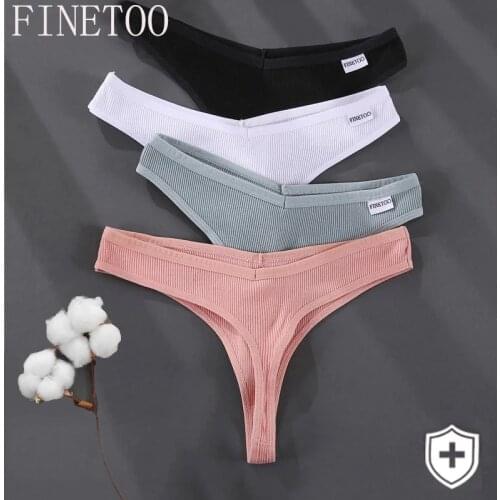 Low Waist Thong Women G-string Sexy Panties Cotton Feamle Underwear Panties Underpants 6 Solid Color Pantys Intimates Lingerie