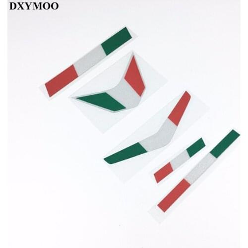 5 Styles Reflective Italy Flag Bumpers National Flag Motorcycle Helmet Bike Car Sticker Reflective Decals