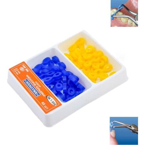 40pcs/box Dental Elastic Fixing Wedges Matrix Matrices Rubber Dam Autoclavable Composite No 1.808