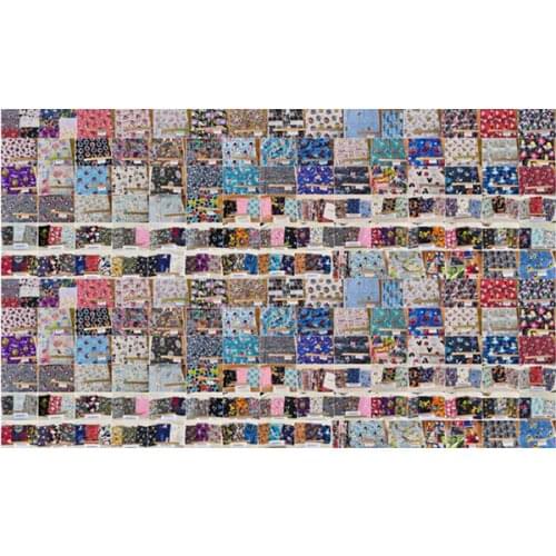 1 set 45cmx50cmx3 pieces Cartoons 100% Cotton Fabric Patchwork Sewing Material handwork Diy Headwear mask