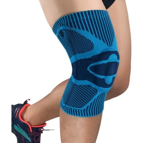 1 Pair Breathable Elastic Sport Knee Sleeve Use Spring To Lighten Knee Load Massage Patella With O ring,Suitable For Basketball