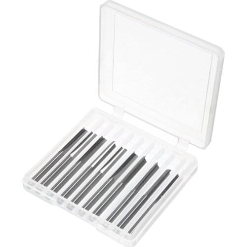 10Pcs 2 Flute Straight Slot Bit Wood Milling Cutter 3.175mm Shank Tungsten Steel End Mill CNC Router Bits For Cutting Slotting