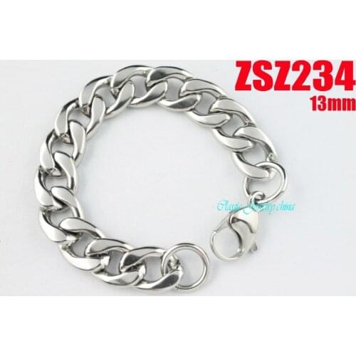 13mm cuba chain stainless steel brace lace fashion bracelet 3:1 NK womens fashion Jewelry 20pcs ZSZ234