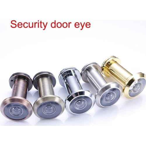 200 Degree Door Viewer with Privacy Cover Home Security Zinc Alloy Eye Peephole for 36-58mm Doors AUG889