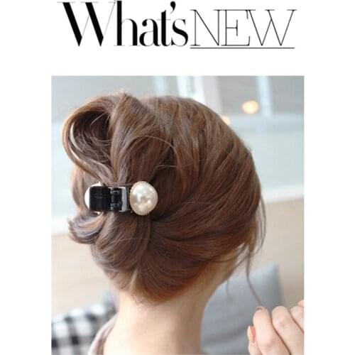 2016 New Imitation Pearls Hair Claw Girls Hair Accessories Scrunchies Hair Clip Cute Hair Bands Bundles Headwear for Women HC385