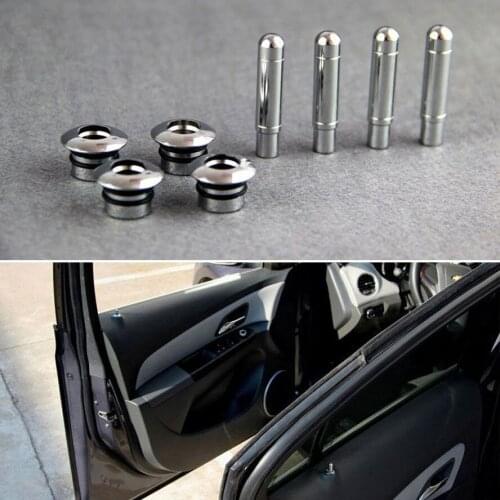 Aluminium Car Lock Modified Door Pin Cap (4xCaps+4xPins) For Cruze 2011 2012 Car Styling Auto Accessories