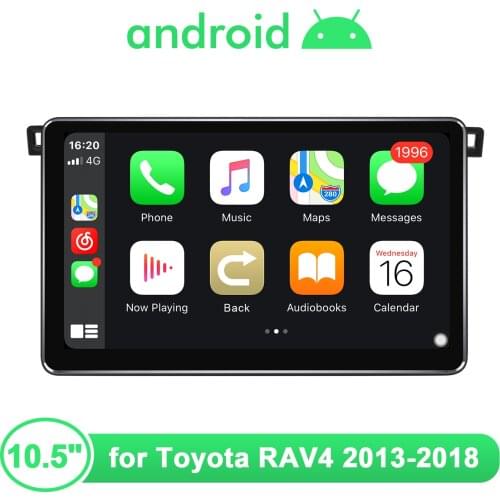 10.5"Autoradio Head Unit Android 10 Car Radio Stereo Multimedia For TOYOTA RAV4 RAV 4 2013 2018 Wireless Carplay Android Auto 4G