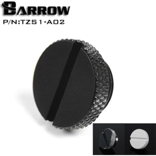 Barrow TZS1-A02 G1 / 4 White Black Silver Gold Acrylic water cooling connector, coins can be used to twist the connector