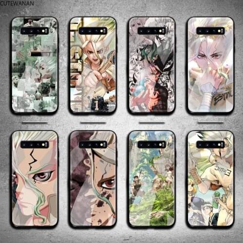 Dr STONE anime Phone Case Tempered Glass For Samsung S20 Plus S7 S8 S9 S10 Plus Note 8 9 10 Plus