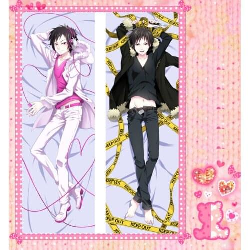 Anime Cartoon DuRaRaRa Double-Sided Bolster Hugging Pillow Case Pillow Cover Pillowcase Peach Skin 2 Way No.127