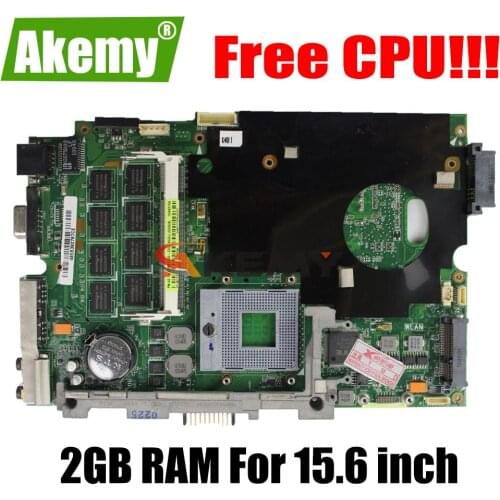 Free CPU!!! laptop motherboard W/ 2GB RAM For Asus K50IJ K60IJ X5DIJ laptop 15.6 inch " Mainboard motherboard