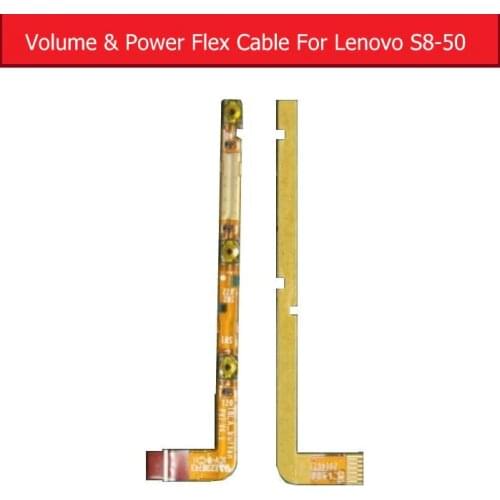 100% Genuine Volume & Power flex cable For Lenovo Tab S8-50 side keypad switch button flex ribbon tablet replacement parts