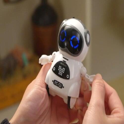 Pocket RC Robot Talking Interactive Dialogue Voice Recognition Record Singing Dancing Telling Story Mini Robot Toys Kids Gift