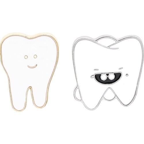 10pcs/lot Fashion Jewelry Cartoon tooth decay dentistry dentist doctor nurse brooches hospital medical badge pins pendant