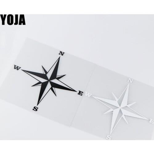 YOJA 15.1X15CM Compass S E W N Or S O W N Windshield Stickers Decorative Car Accessories ZT4-0192