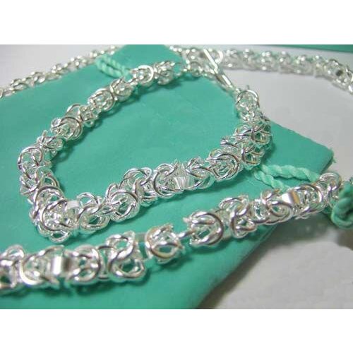 New high-quality jewelry S925 printed - jewelry female men necklace + bracelet foreign trade style -ware set s133