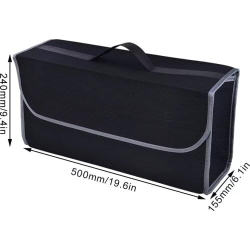 Car Trunk Organizer Car Soft Felt Storage Box Cargo Container Box Trunk Bag Stowing Tidying Holder Multi-Pocket