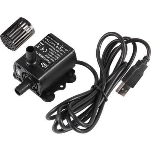 Decdeal Ultra-quiet Mini Brushless DC/USB Water Pump 5/12V 5-10W 250-400L/H Lift 300cm Submersible Fountain Aquarium Circulating