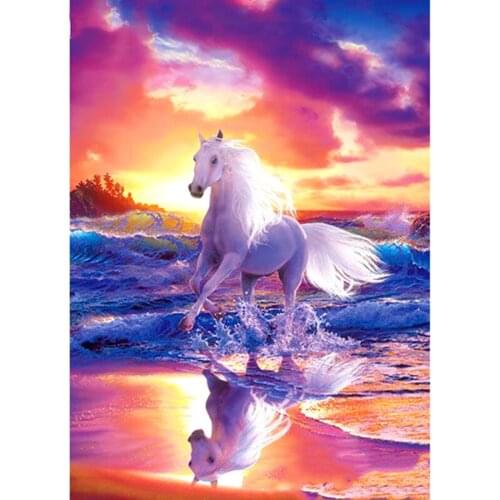 Full Square/Round Drill 5D DIY Diamond Painting "Animal Horse" 3D Patterns Rhinestones Embroidery Cross Stitch 5D Home Decor