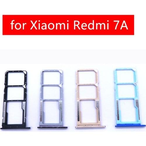 For Xiaomi Redmi 7A Card Tray Holder Micro SIM Nano SIM SD Card Card Slot Adapter Holder for Xiaomi Redmi 7A Repair Spare Parts