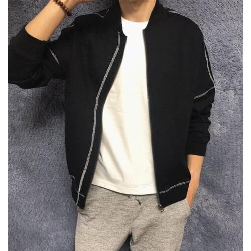 Thin mens collar jacket mens cotton sportswear stand collar baseball uniform baseball uniform mens casual sports jacket