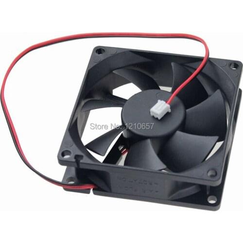 100Pcs GDSTIME PC Computer Case Brushless Cooling Fan 80mm 80x80x25mm 8025 8cm DC 12V 2Pin Cooler Radiator