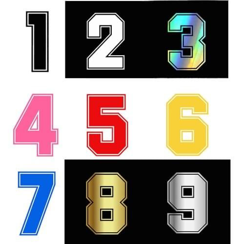 High 15cm Car Sticker Number 0——9 Car Stickers Reflective Car Auto Decal Funny JDM Vinyl On Decals Motorcycle styling