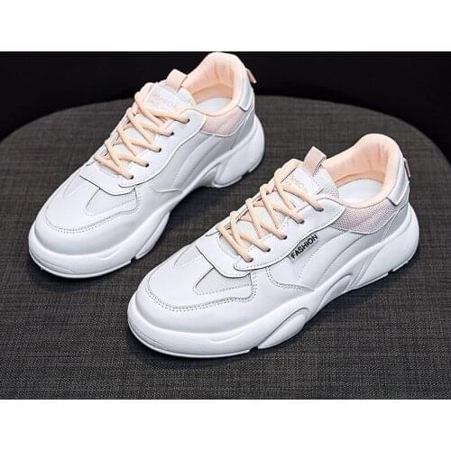 2020 Women Sneakers White Casual Platform Sneakers Mesh Fashion Running Walking Shoes Trainers Women Sport Shoes Vulcanize Shoes