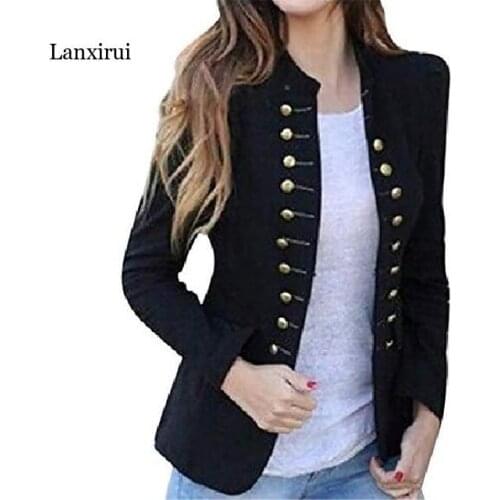 Womens Coat Solid Color Formal Coat Fall Spring Daily Regular Jacket Double Breasted Vintage Elegant Lady Plus Size Jackets