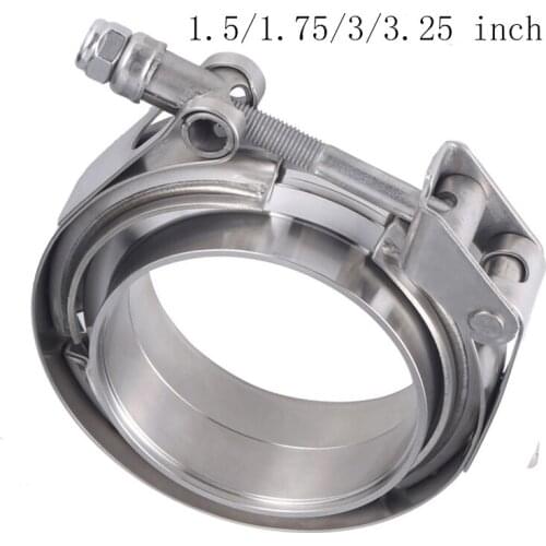 1.5/1.75/3/3.25 inch Male Female Flange Exhaust V Band Clamp Flange Kit Quick Release Clamp For Turbo Exhaust Pipes Clamp