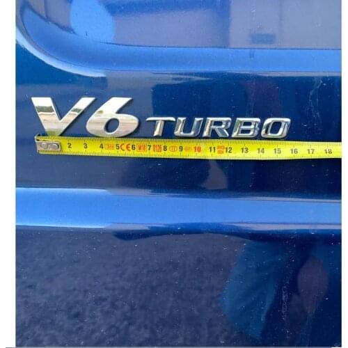 1SETxABS Plastic V6+TURBO Sticker Emblem Badge Logo