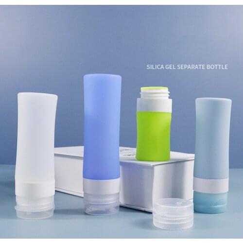 1 PC New Upgrade Silicone Travel Refillable Bottle Cosmetic Silicone Bottle Cylindrical Shampoo Shower Gel Lotion Storage Bottle