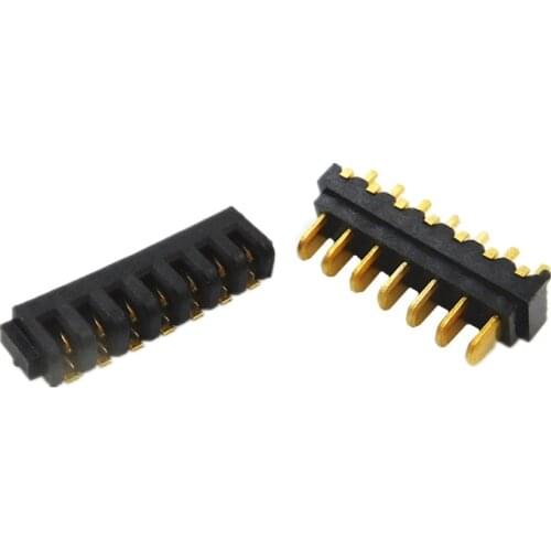 10 pcs Notebook 2.0mm 7 Positions Female Blade Socket Receptacle Male Header Battery Connector Right Angle Through Holes