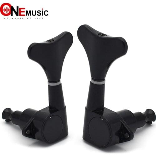 2R2L 4R 4L Black Bass Tuning Peg Guitar Tuners Machine Heads for Electric Bass