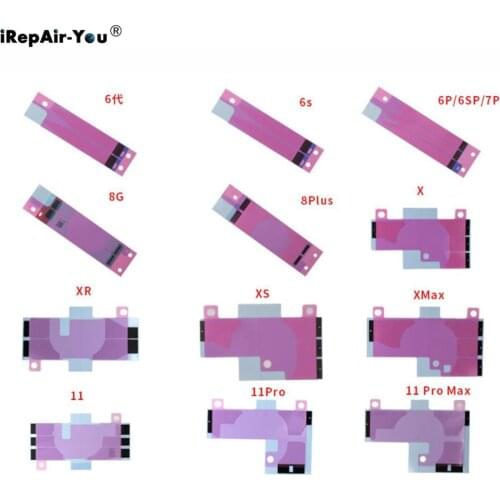 5 x Battery Adhesive Sticker For iPhone 12 11 Pro X XR XS Max 7 8 6 6S Plus 5s Battery Pull Glue Tape Strip Tab Replacement Part