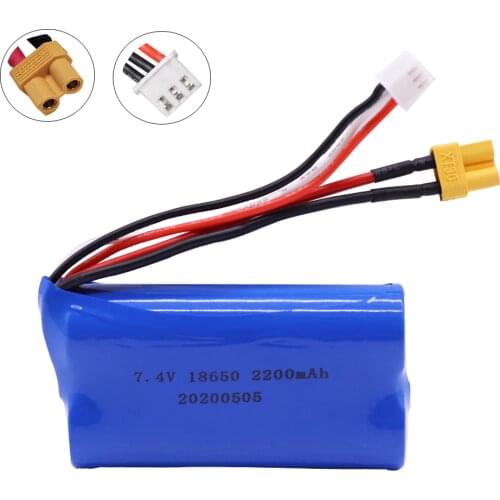 7.4V 2200mAh Lipo Battery XT30 plug For HUINA 580 1580 1583 accessory 7.4V high capacity battery for 1580-005 580550 583 582 car